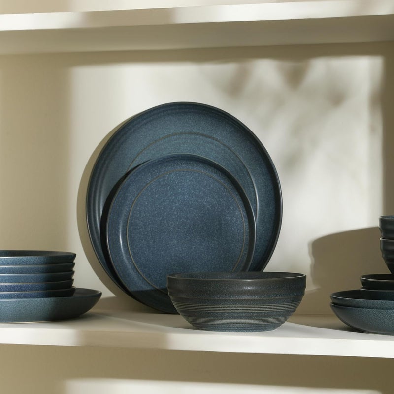 Stone Lain Elio 4Piece Salad Plate Set Stoneware Blue - Image 5