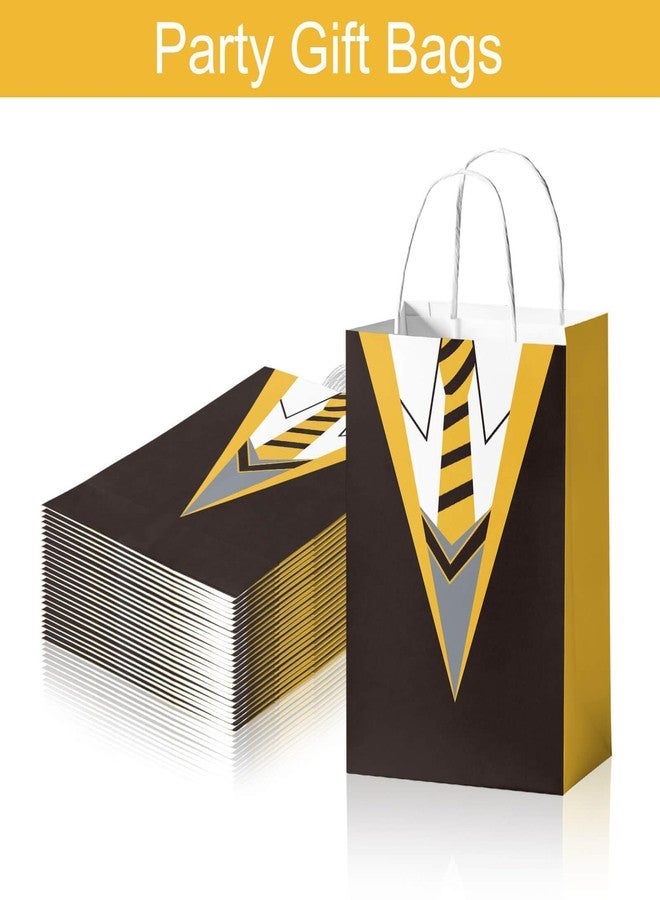 Reyoust 24 Pieces Magical Wizard School Party Goodie Bags, Magical Themed Birthday Party Gift Snacks Treat Party Favors Bags with Handles for Wizard Non Woven Dress Up Halloween Party Decorations - Image 2