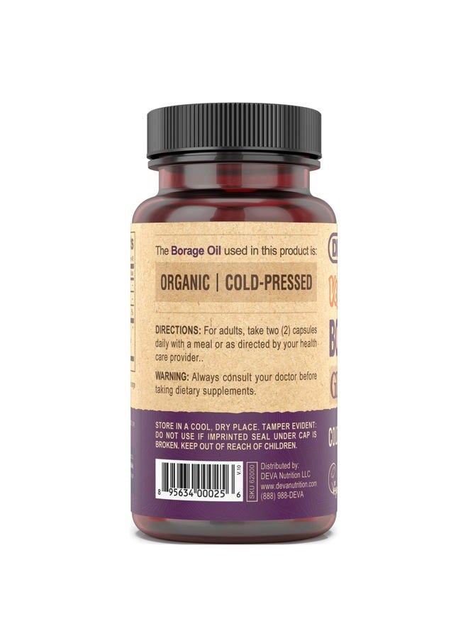 Deva Vegan Vitamins Vegan Vitamins, Borage Oil 500mg, Source of Omega-6 Fatty Acid GLA (Gamma linolenic Acid), Cold-Pressed & Unrefined, 90 Tablets (Pack of 2) - Image 2