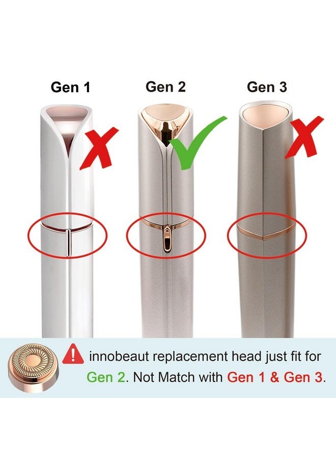 innobeaut - Generation 2 Facial Hair Remover Replacement Heads For Flawless Finishing Touch Hair Removal Tool For Women (Just For Gen 2 Flawless Facial Hair Remover Only) - Image 1