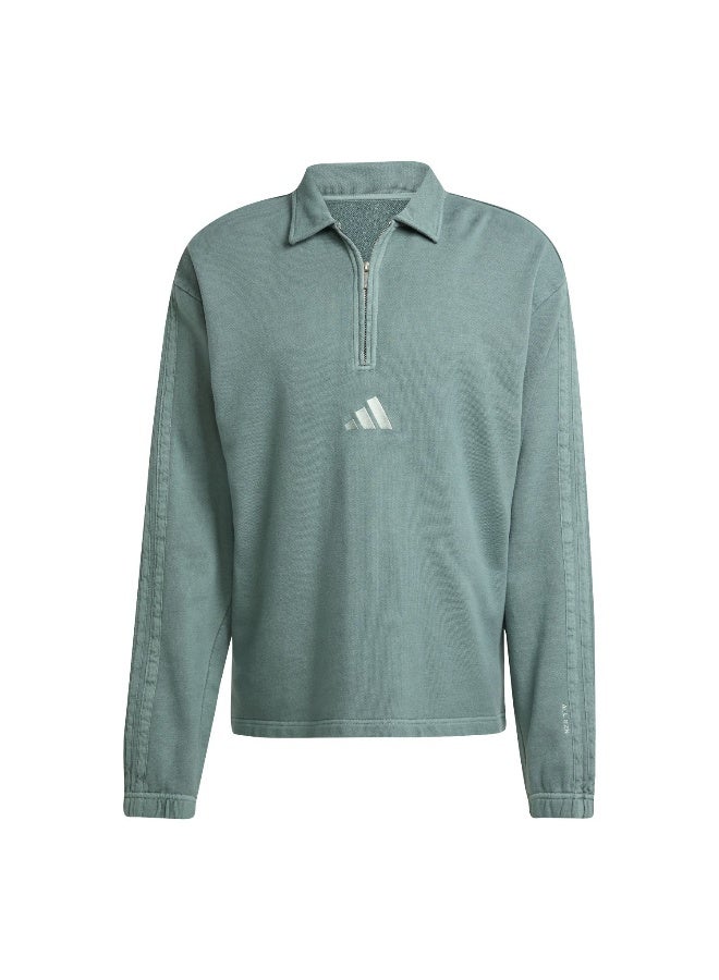 Adidas M A Szn W Ft Hz Green Training Sweatshirts For Men XS  - Image 1
