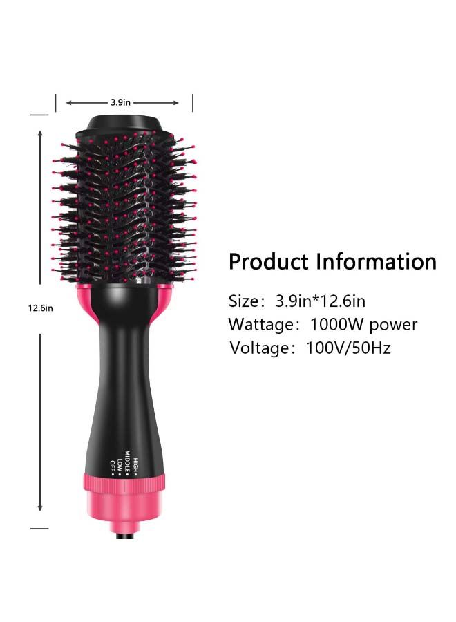 NIBEMINENT One Step Hair Dryer And Styler Black/Pink - Image 5