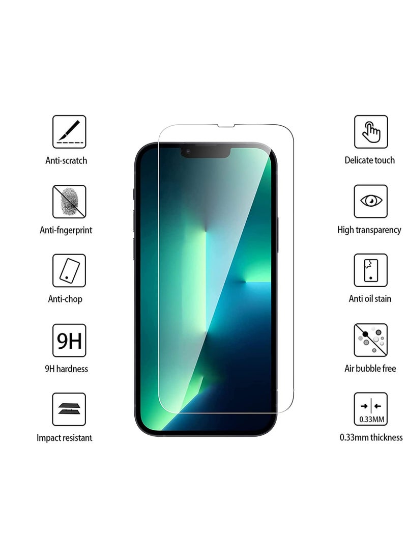 YoYoTech 2 Pack Glass Screen Protector  for iPhone 14 Plus 6.7'’ 2022  HD Clear Ultra High Transparent Anti scratch AntiFingerprint 9H Tempered Glass with Installation Frame.  - Image 4