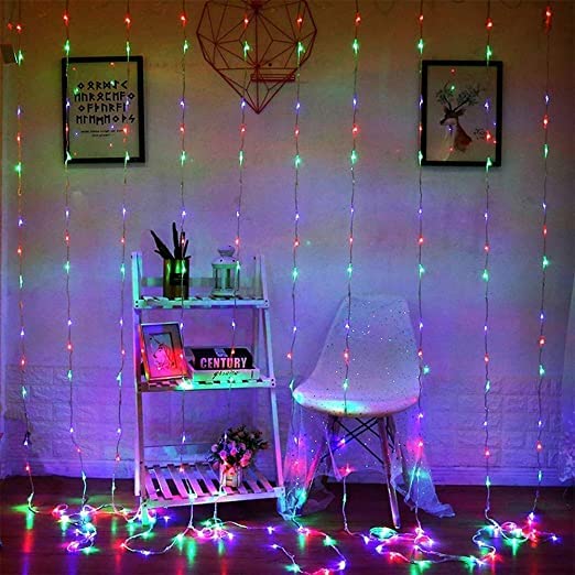 Lexton Lexton 190 Led 98 Feet Curtain Lights Fairy String Lights with 8 Modes for Decoration Multicolor Pack of 2 Standard  - Image 4