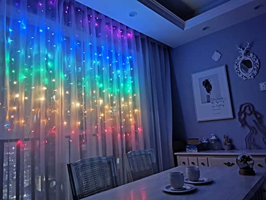 Lexton Lexton 190 Led 98 Feet Curtain Lights Fairy String Lights with 8 Modes for Decoration Multicolor Pack of 2 Standard  - Image 5