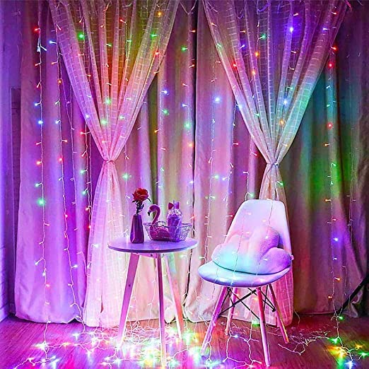 Lexton Lexton 190 Led 98 Feet Curtain Lights Fairy String Lights with 8 Modes for Decoration Multicolor Pack of 2 Standard  - Image 3