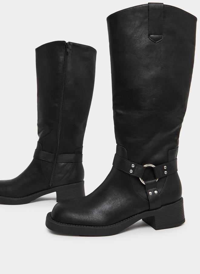 Styli Goth Knight High Boots with Full Zip Closure - Image 4