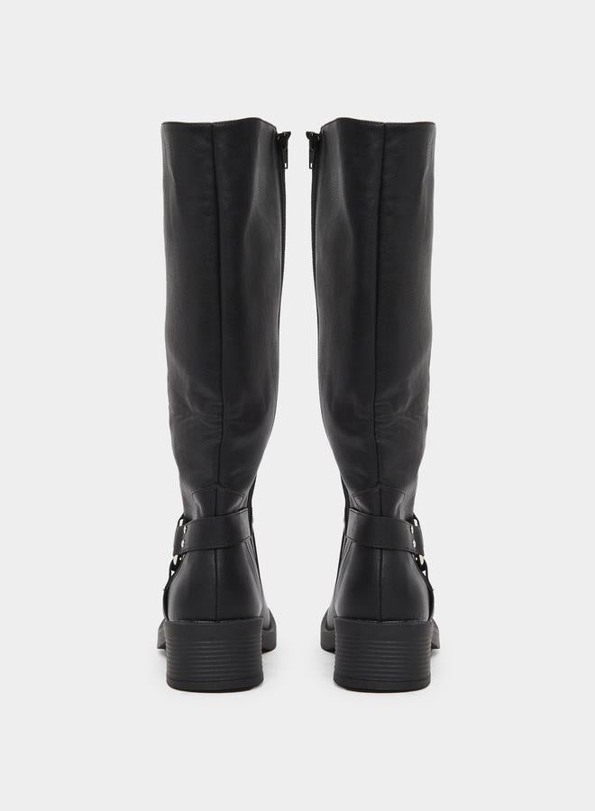 Styli Goth Knight High Boots with Full Zip Closure - Image 5