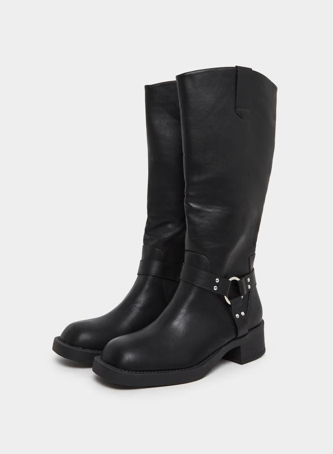 Styli Goth Knight High Boots with Full Zip Closure - Image 3