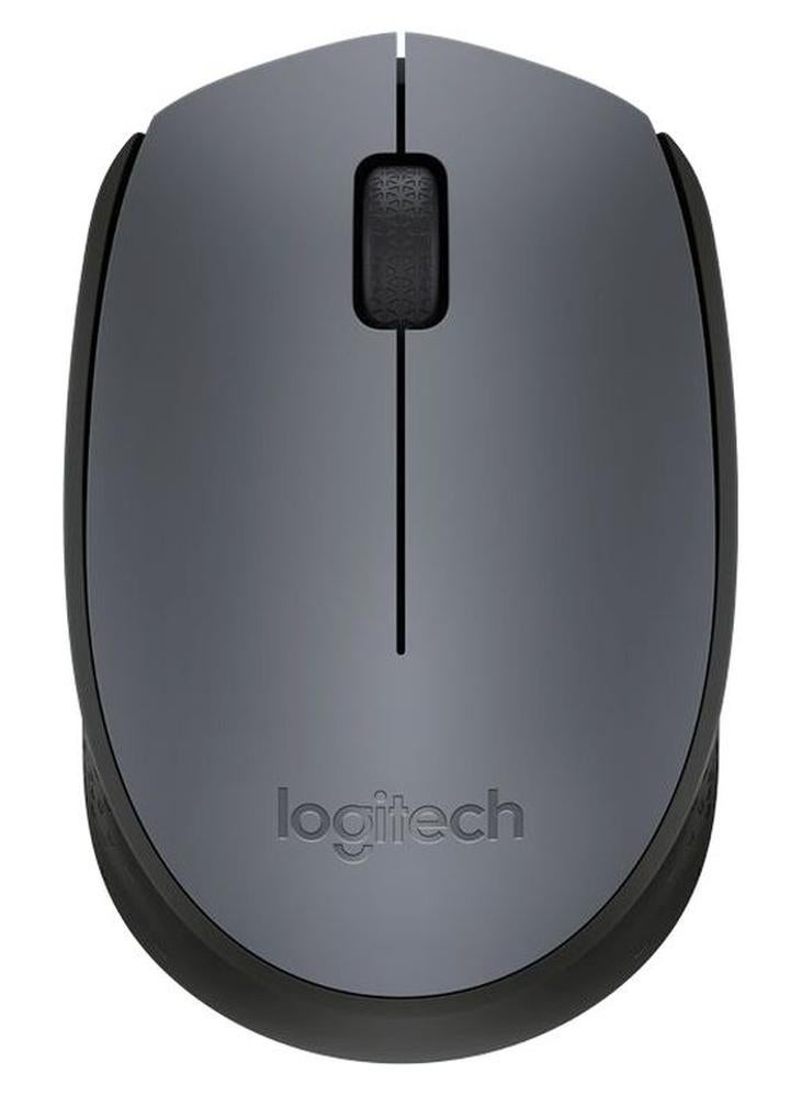 Logitech M170 Wireless USB Mouse, 2.4GHz Wireless Technology, Optical Tracking, Up to 10m Wireless Range, Grey/Black - Image 1