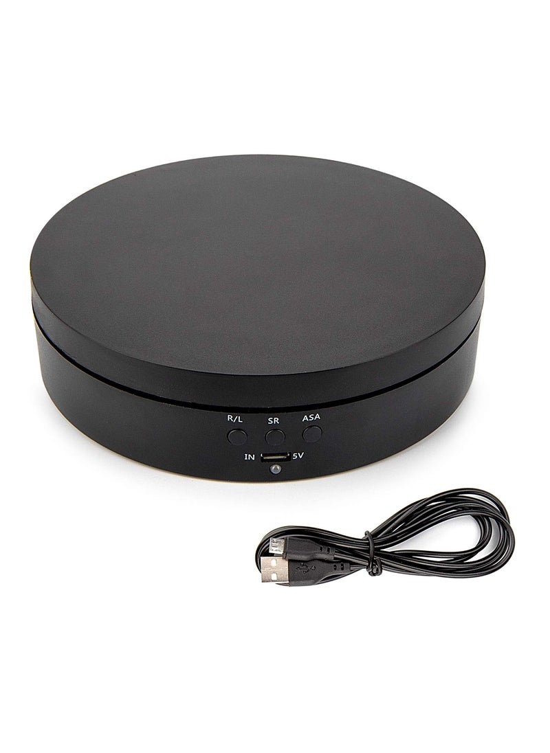 Leadleds Leadleds 360 Degree Turntable Display Stand 3 Speeds Electric Rotating Display Stand for Photography Video Shooting Props Jewelry Black 