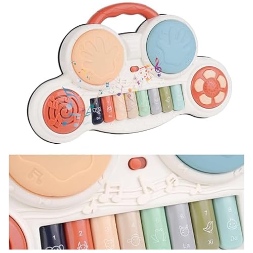 Countrylink Drum Keyboard Musical Toys with Flashing Lights, Animal Sounds and Songs, Multi Color - Image 2