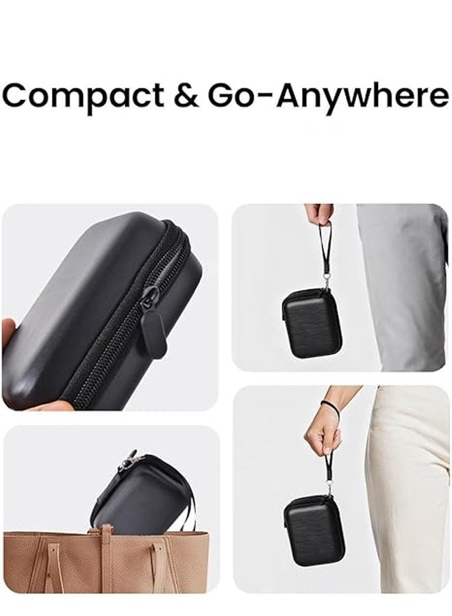Camera bag and accessory case for CAMKORY/Kodak Pixpro/VAHOIALD/Sony DSCW800/830/Canon PowerShot 180/190 cameras (camera and accessories not included) - Black - Image 3