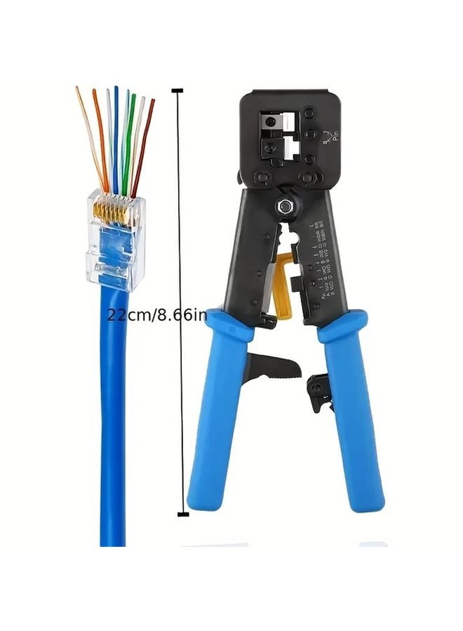 RJ45 Crimping Tool Professional Crimper For Cat6 Cat5 Cat5e Set B With Replacement Blade - Image 3
