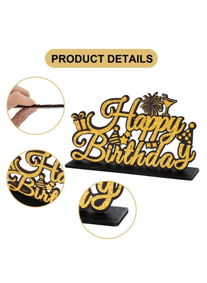 TONIFUL - Letter Happy Birthday Sign Centerpieces For Table Birthday Party Supplies Birthday Favor Decoration For 30Th 40Th 50Th 60Th 70Th 80Th 90Th 100Th Birthday Table Decoration - Image 1
