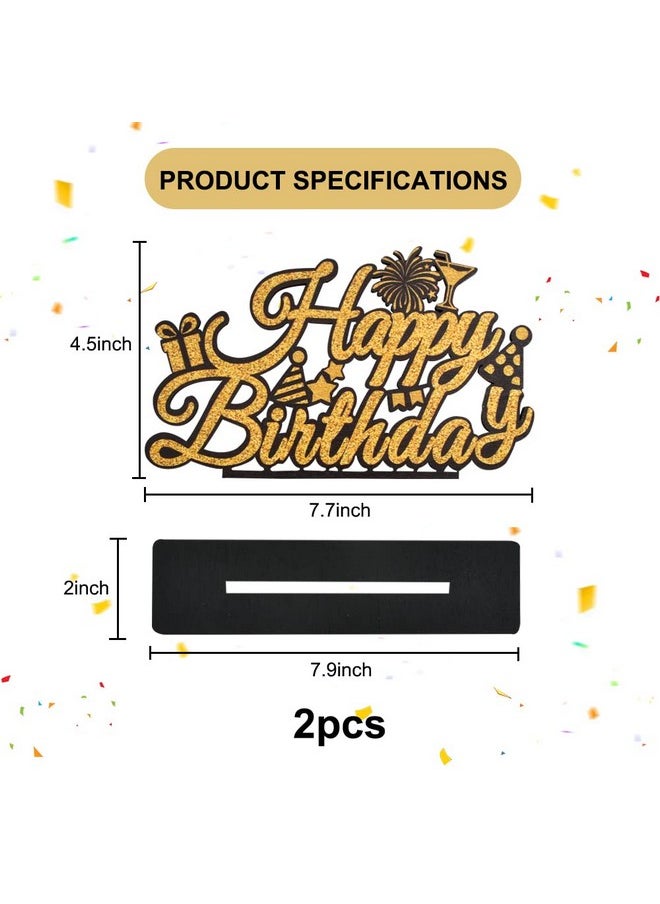 TONIFUL - Letter Happy Birthday Sign Centerpieces For Table Birthday Party Supplies Birthday Favor Decoration For 30Th 40Th 50Th 60Th 70Th 80Th 90Th 100Th Birthday Table Decoration - Image 1