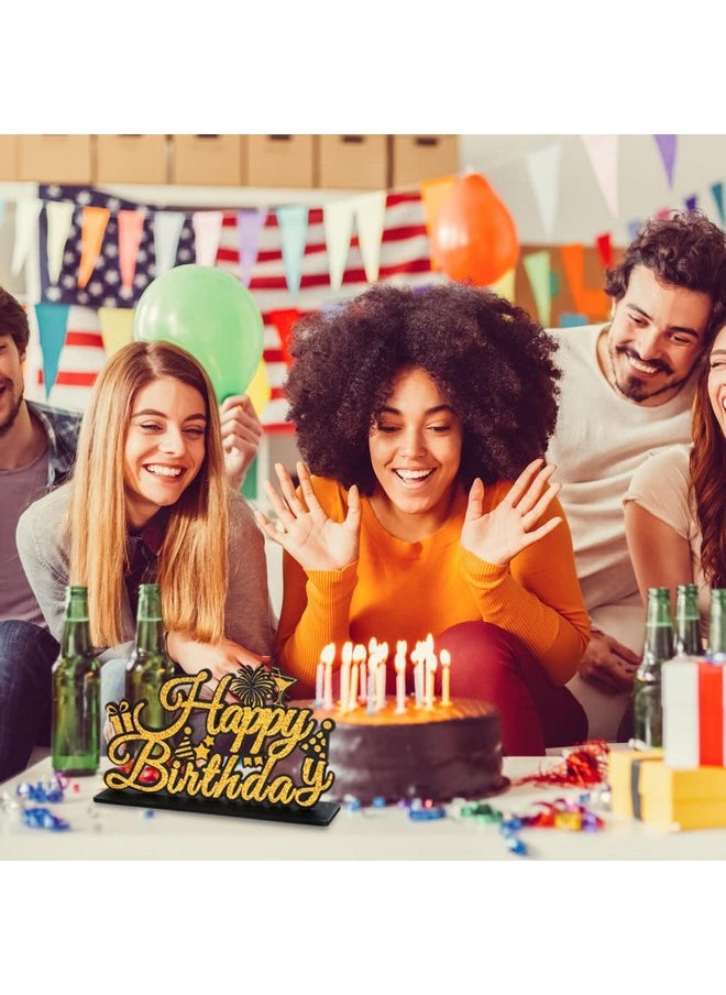 TONIFUL - Letter Happy Birthday Sign Centerpieces For Table Birthday Party Supplies Birthday Favor Decoration For 30Th 40Th 50Th 60Th 70Th 80Th 90Th 100Th Birthday Table Decoration - Image 1