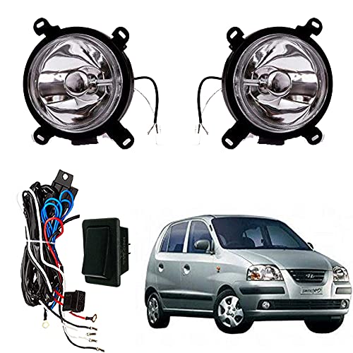 Auto Pearl Fog Light With Wiring kit and Switch Compatible with- Santro Xing (Set of 2) - Image 1