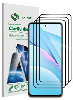 CATANES 3 Pack For Xiaomi Mi 10T Lite 5G Screen Protector Tempered Glass Full Glue Back  - Image 1