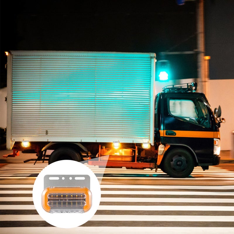 🏠 مجموعة 4 أضواء جانبية للسيارة بتقنية LED ساطعة مناسبة للسائقين في حركة المرور الكثيفة بلون أصفر وقشرة ABS متينة - Image 3