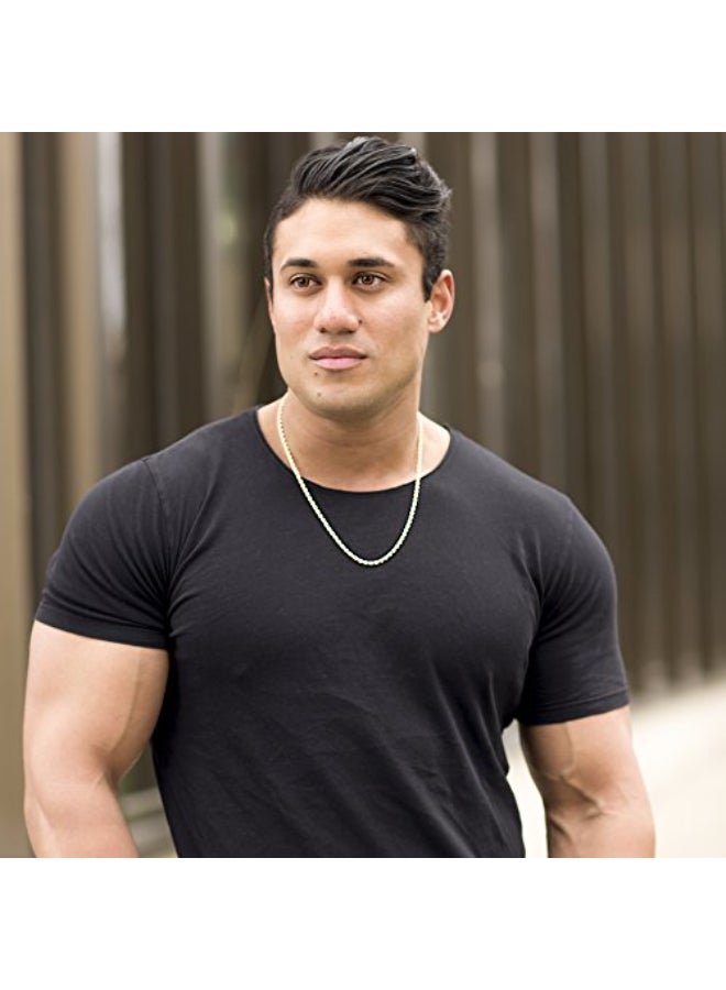 LIFETIME JEWELRY 24k Real Gold Plated 4mm Rope Chain Necklace Diamond Cut Gold Chain for Men Women (24 inches, Gold Plated) - Image 3