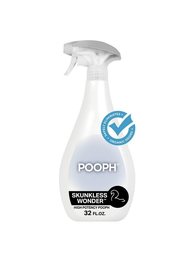 POOPH POOPH® Skunkless Wonder™ Spray | High-Potency Skunk Odor Eliminator Works on Pets, Fur, Clothing, Furniture & Items - Unscented, Safe, Fragrance-Free, Dismantles Skunk Oils On-Contact - 32oz  - Image 1