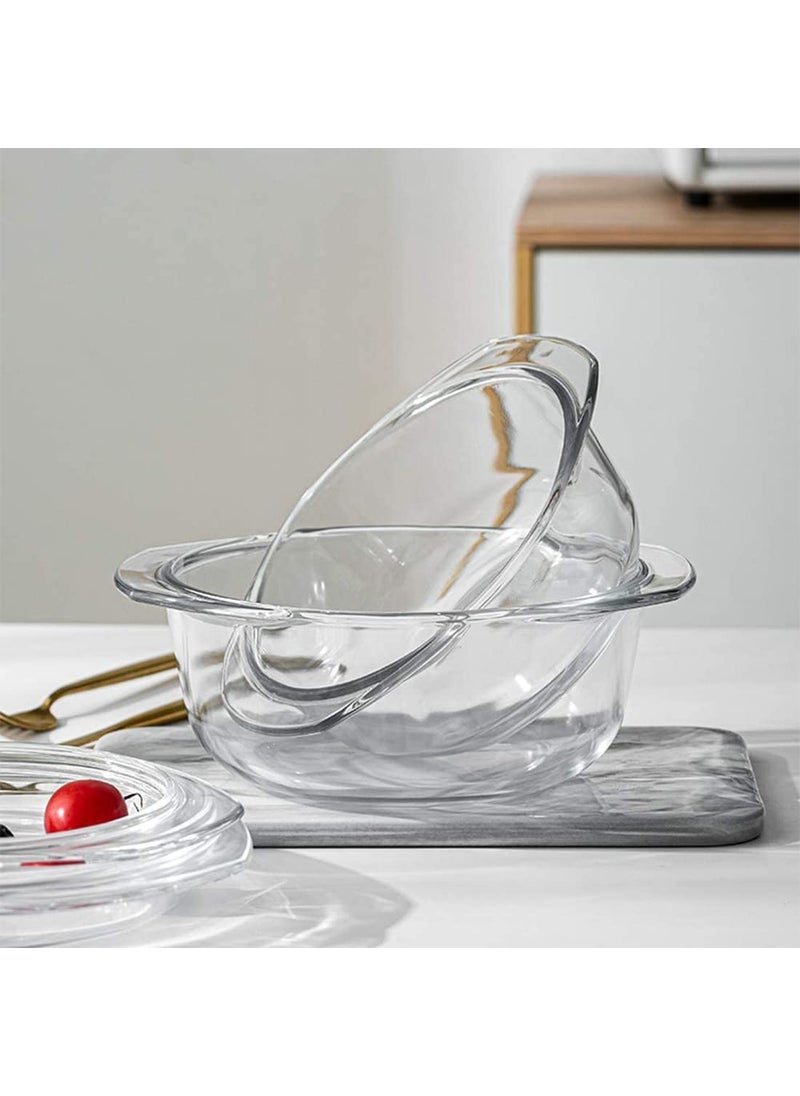 PUREFIT ; Healthy Me PUREFIT Borosilicate Glass Round Storage Multipurpose Casserole Microwave Oven freezer Safe Bake Serve 1500ml Pack of 4  - Image 4