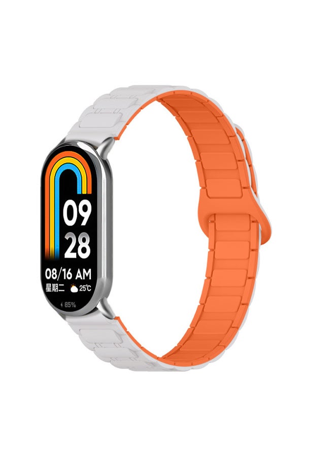 Generic - For Mi Band 9/8/7/6/5 Strap Creative Chinese Summer Women's Niche Armored Wristband NFC-Color:A- Fine Armor-light Gray With Brown-Specifications:Millet Bracelet 6 Strap "transparent Shell] - Image 1