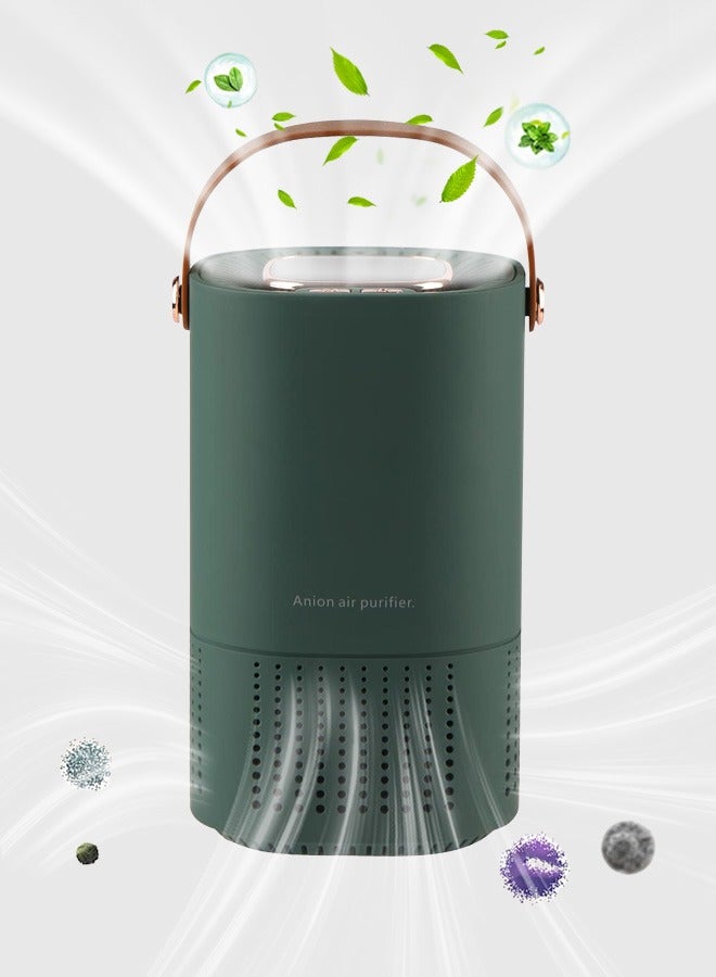 XiuWoo Portable Air Purifier, True HEPA Air Purifier with 3 layers filtration Personal Mini Air Purifiers for Home, Car, Travel, Bedroom, Office, green - Image 1