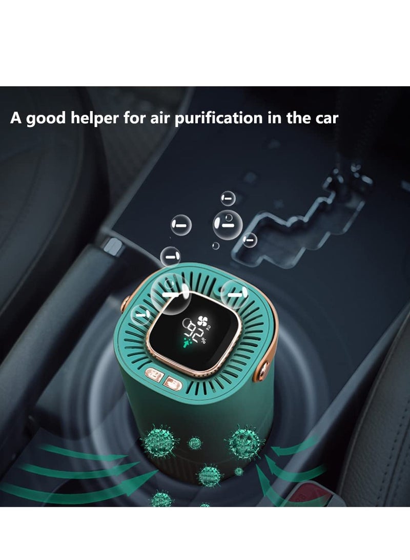 XiuWoo Portable Air Purifier, True HEPA Air Purifier with 3 layers filtration Personal Mini Air Purifiers for Home, Car, Travel, Bedroom, Office, green - Image 3