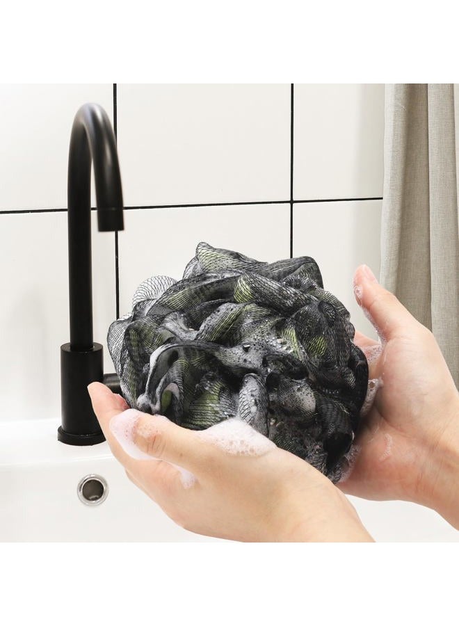 Tbestmax Loofah Bath and Shower Sponge Pouf, Mesh Brush Ball Exfoliating Body Scrubber Ball Pack of 4 (60g/pcs) - Image 2