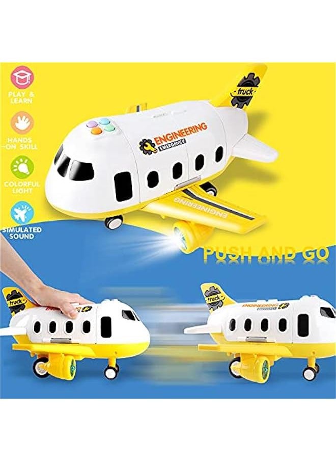 Construction Airplane Toys,Car Toys Set with Light and Sound，Great Birthday Gifts for 3 4 5 6 Years Old Boys (Medium)  - Image 3