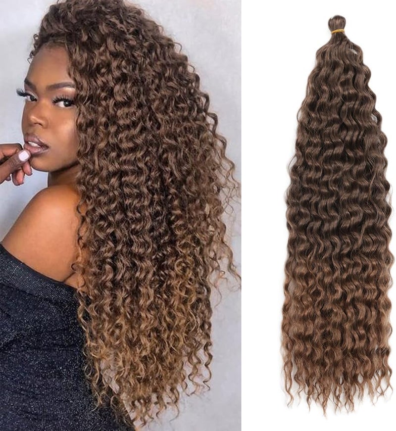 DSOAR 22 Inch 6 Packs Deep Twist Crochet Hair Ocean Wave Curly Bohemian Crochet Braids Deep Wave Hair Bundles Synthetic Hair Extensions for Women - Image 1