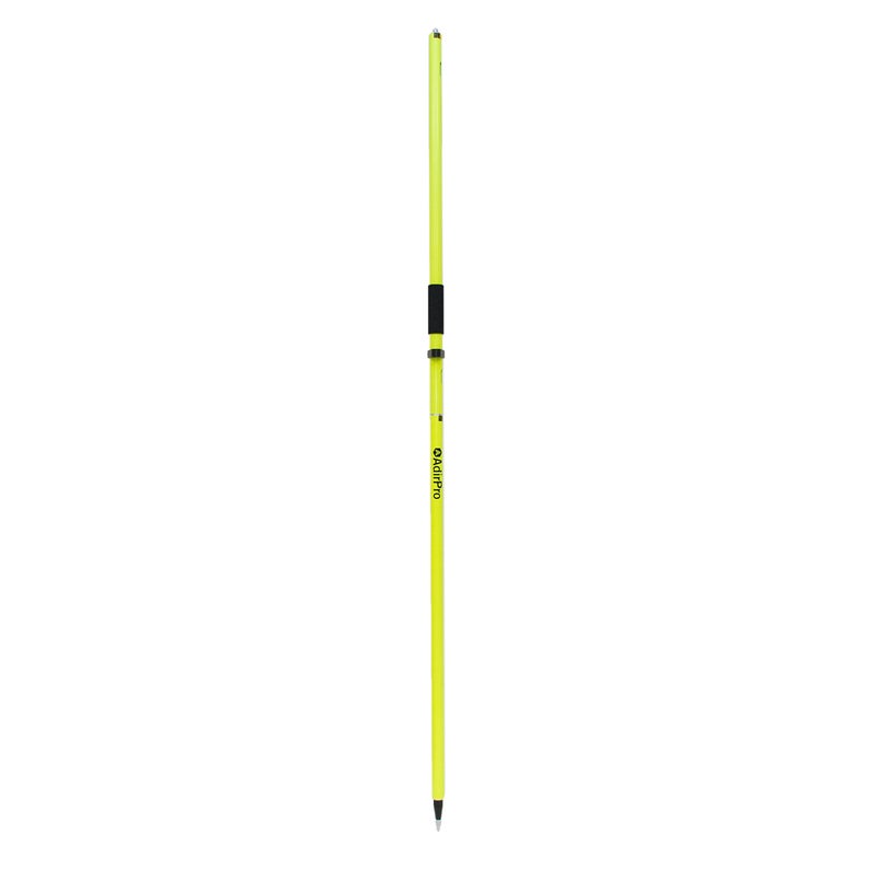 AdirPro Aluminum GPS Rover Rod â€“ 2m 2-Piece Design GPS Pole for Land Surveying & Engineering â€“ RTK GPS/GNSS Accessory â€“ Includes Level Vial & Carrying Case (Fluorescent Yellow) - Image 1