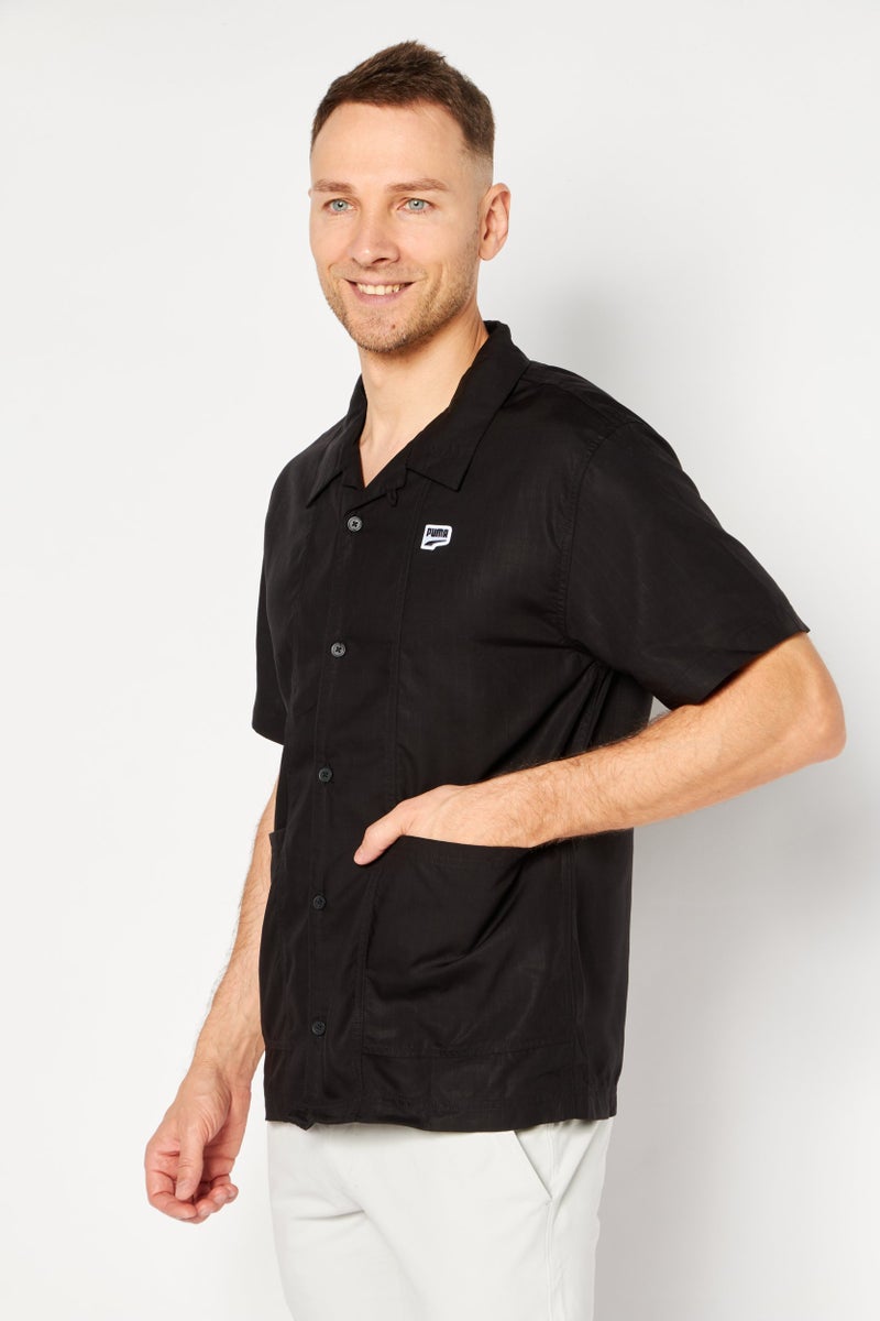 PUMA Men Sportswear Fit Down Town Outdoor Shirt, Black - Image 3