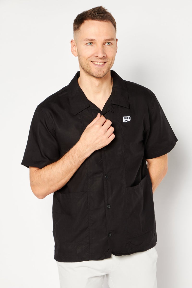 PUMA Men Sportswear Fit Down Town Outdoor Shirt, Black - Image 1