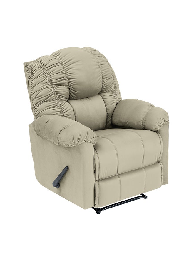 BACK COMFORT ComfyChair | Velvet Recliner Chair - Light Beige - 90×80×105 cm - Image 3