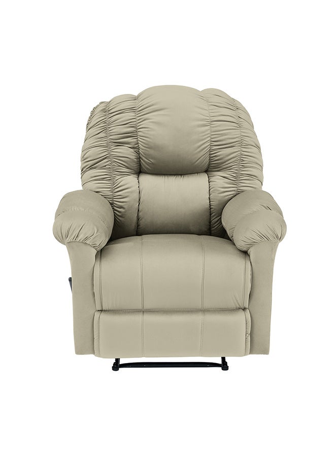 BACK COMFORT ComfyChair | Velvet Recliner Chair - Light Beige - 90×80×105 cm - Image 4