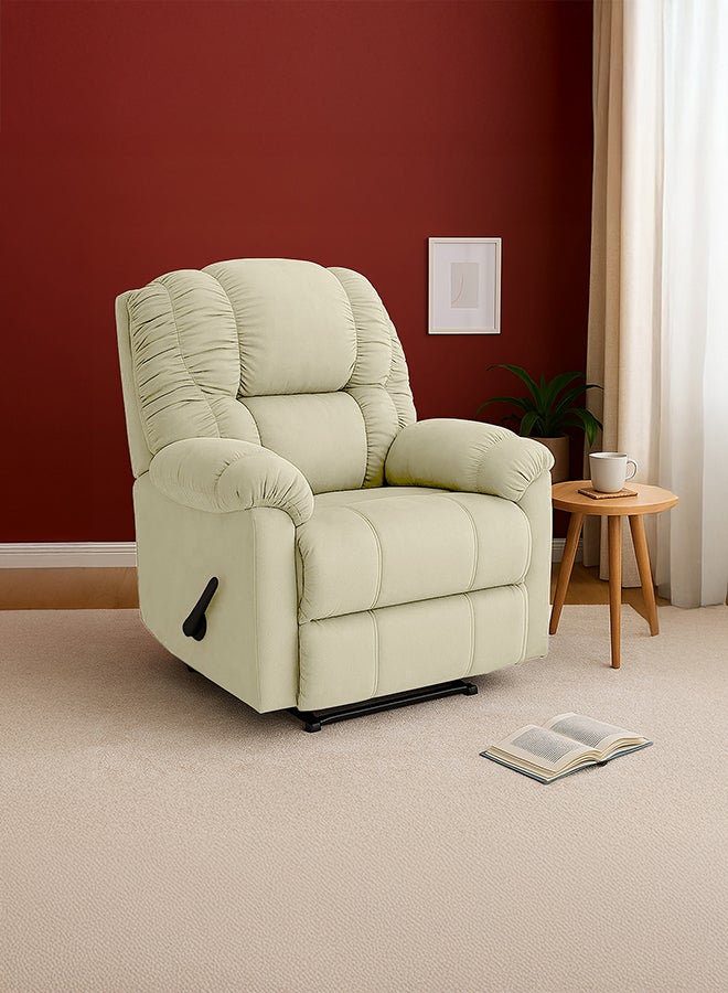 BACK COMFORT ComfyChair | Velvet Recliner Chair - Light Beige - 90×80×105 cm - Image 1