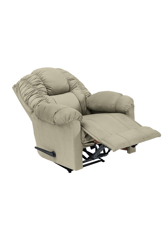 BACK COMFORT ComfyChair | Velvet Recliner Chair - Light Beige - 90×80×105 cm - Image 5