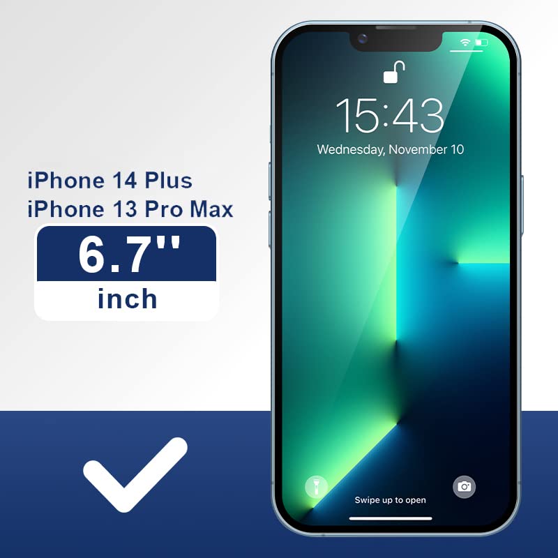 ImpactStrong Anti-Spy Privacy Screen Protector for iPhone 14 Plus/iPhone 13 Pro Max (6.7-Inch), 9H Tempered Glass, Shatter-Resistant, Anti-Scratch, Easy Install Kit, Case Friendly, 2-Pack - Image 2