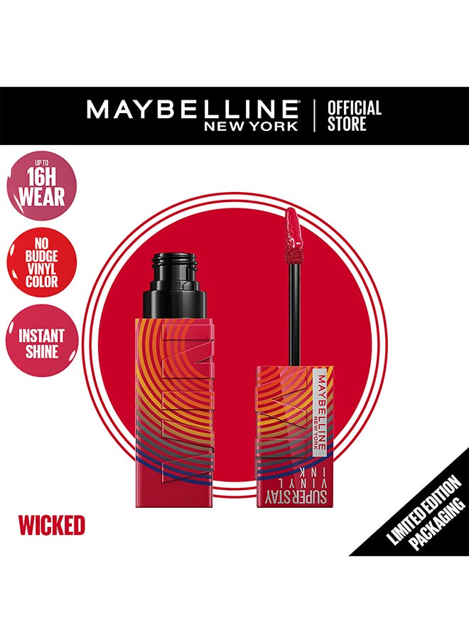 MAYBELLINE NEW YORK Superstay Vinyl Ink Lipstick - Music Collection Limited Edition (50, Wicked)  - Image 3