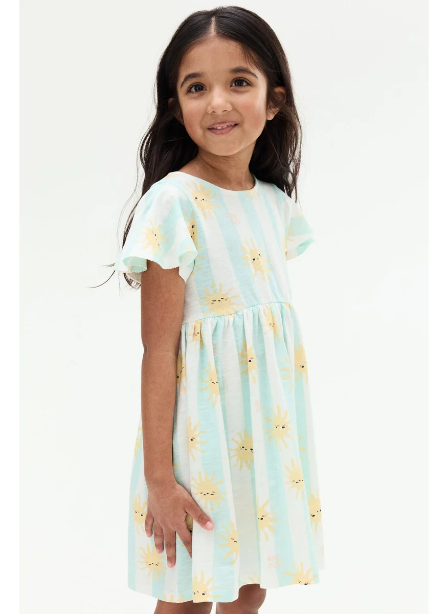 H&M Flutter-Sleeved Cotton Dress