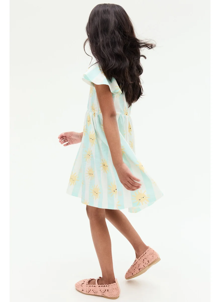 H&M Flutter-Sleeved Cotton Dress