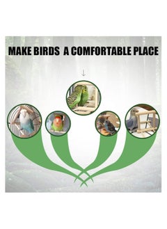 SYOSI 2 Pcs Parrot Bird Mirror Bird Stand Perch with Mirror Birdcage Perches Mirror Chew Toy Cockatoo Cage Wood Toy for African Grey Macaw Parakeet Cockatiels Conure Lovebirds  - Image 5
