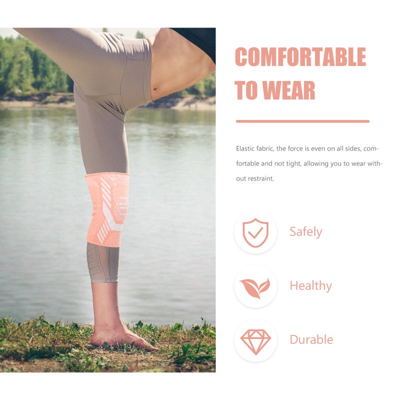 1 Pair of Elastic knee Non-skid knee Comfortable Knee Sleeve Sports Knee Cover - Image 4