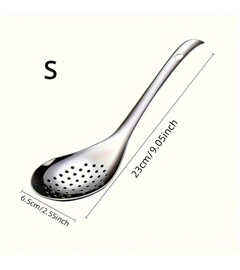 Stainless Steel Colander Skimmer Spoon Medium Size Kitchen Utensil - Image 3