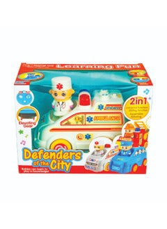 Generic Learning Fun 2 in 1 Defender of The City Ambulance - 35303C  - Image 1