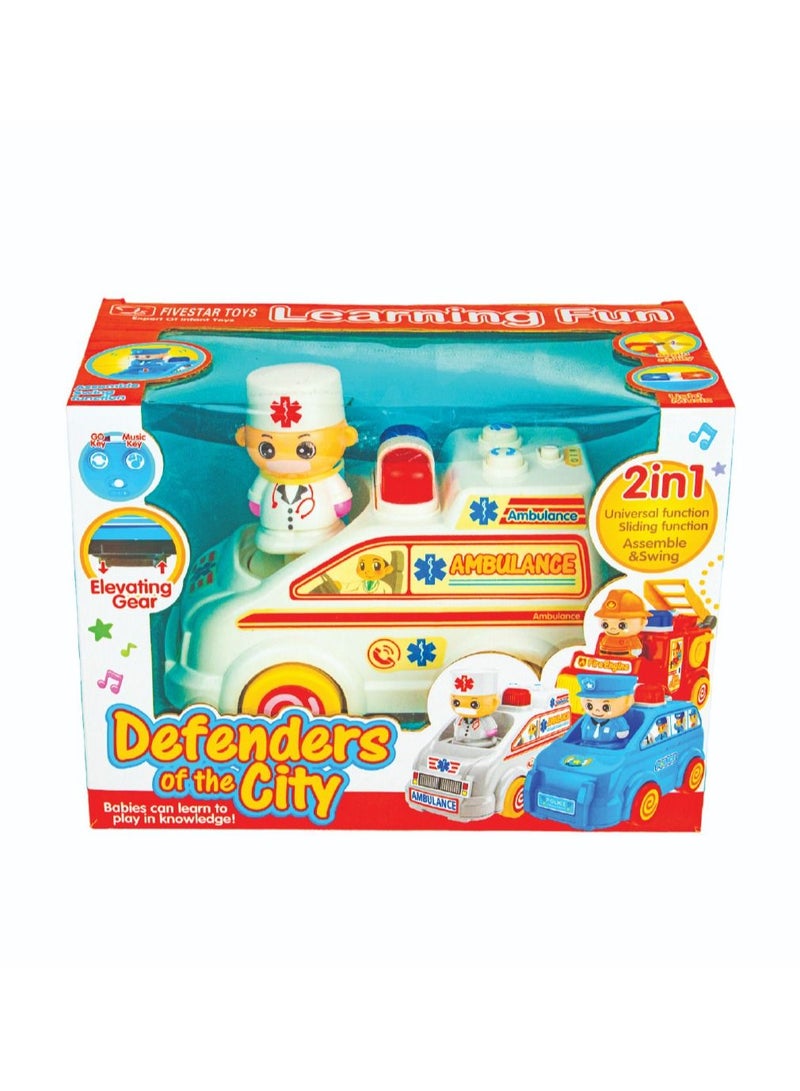 Learning Fun 2 in 1 Defender of The City Ambulance - 35303C - Image 1