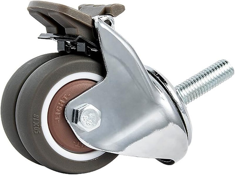 M10 No Brake Double Wheel Furniture Caster 55kg Anti Wrap Bearings for Sofa Showcase 2Pcs - Image 5